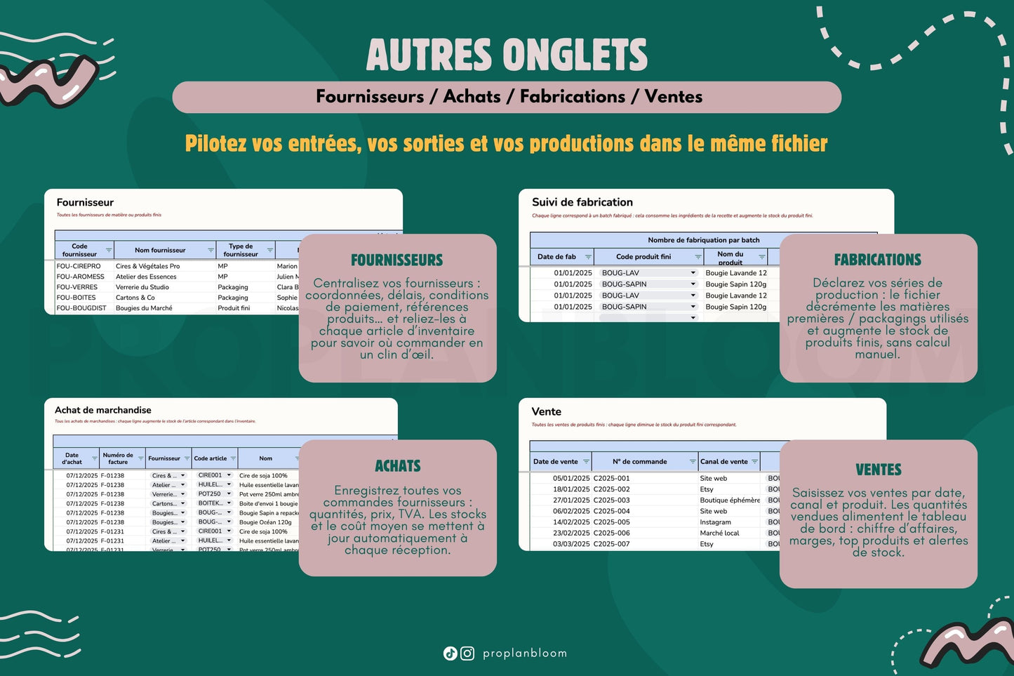 Gestion de stock & Inventaire | Google Sheets
