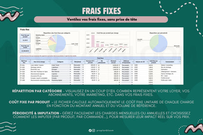 Calculateur prix de vente & coût de revient | Google Sheets