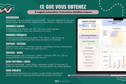 Devis & Factures automatisés PDF | Google Sheets