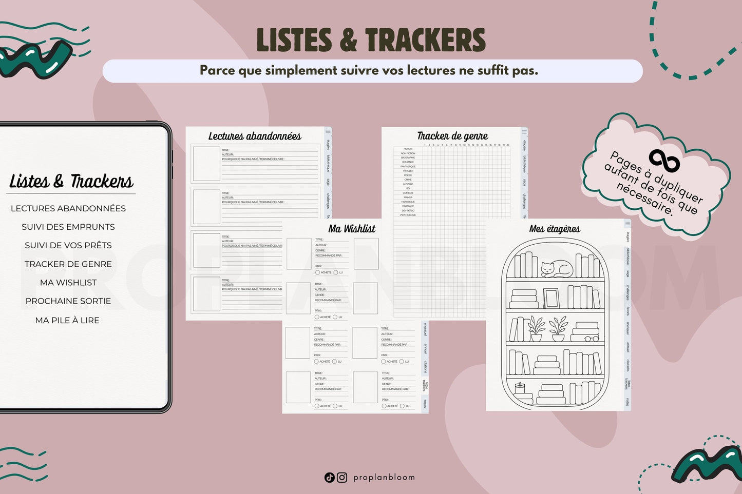 Journal de lecture numérique | GoodNotes iPad & Android