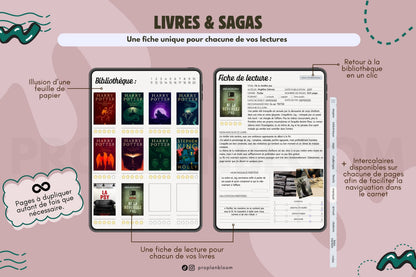 Journal de lecture numérique | GoodNotes iPad & Android