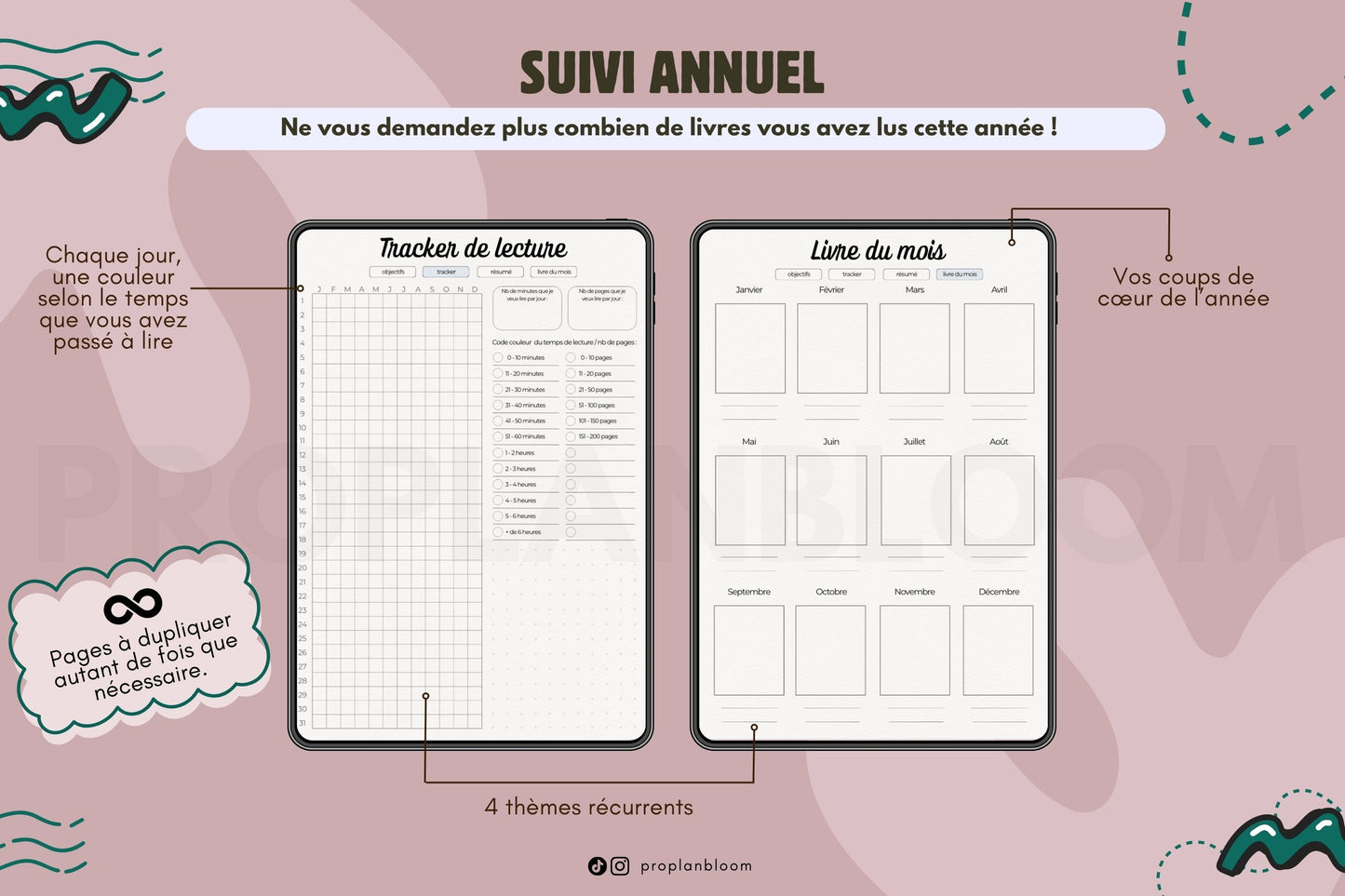 Journal de lecture numérique | GoodNotes iPad & Android