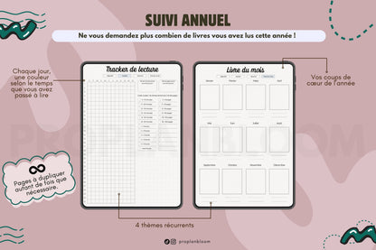 Journal de lecture numérique | GoodNotes iPad & Android