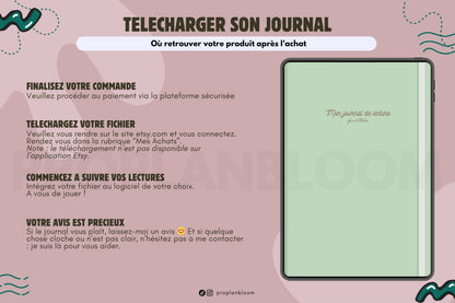 Journal de lecture numérique | GoodNotes iPad & Android