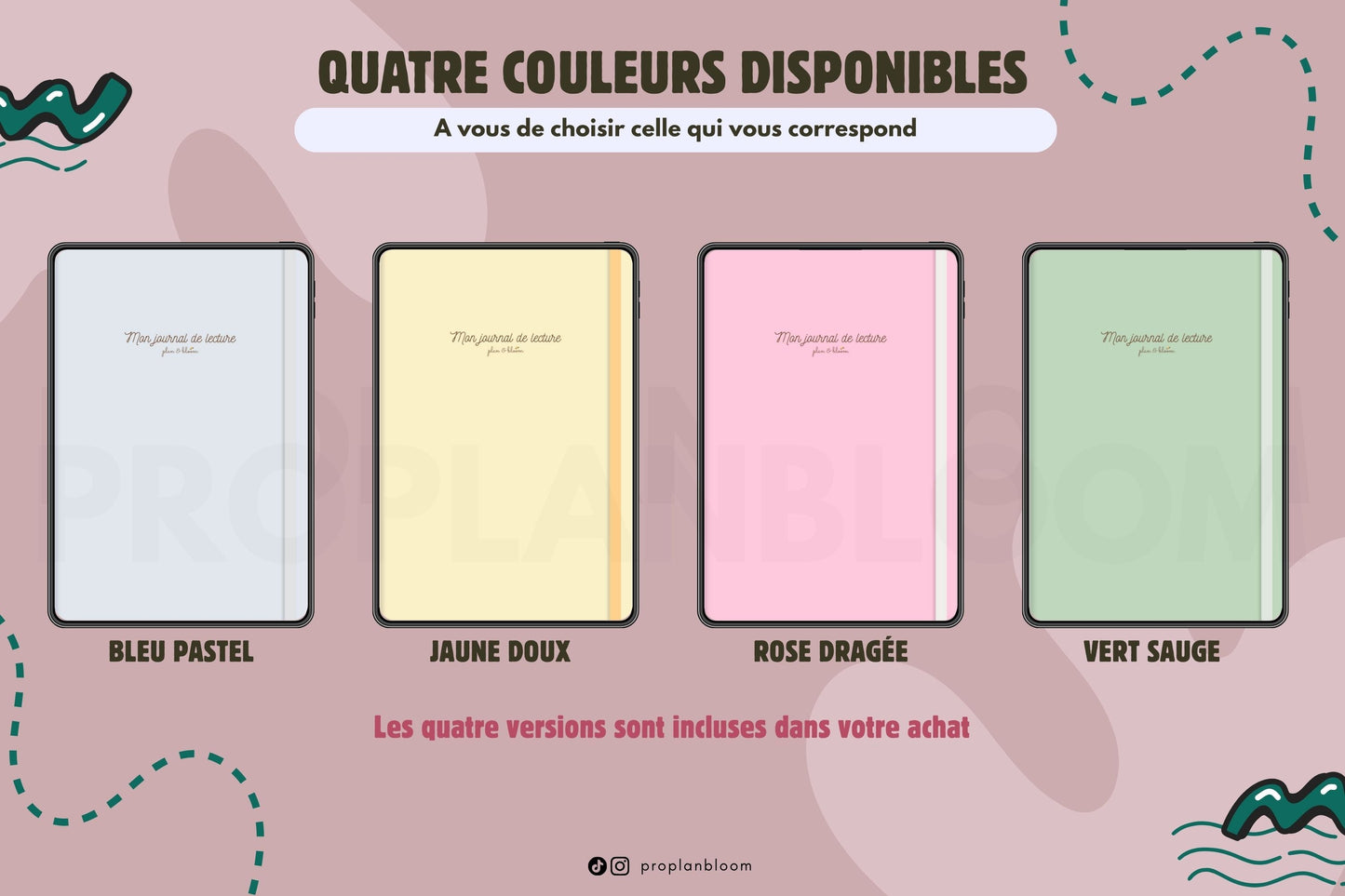 Journal de lecture numérique | GoodNotes iPad & Android