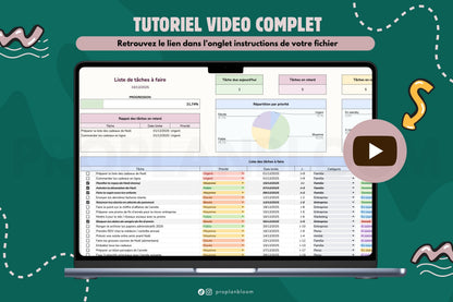 TO DO List & Calendrier mensuel | Google Sheets